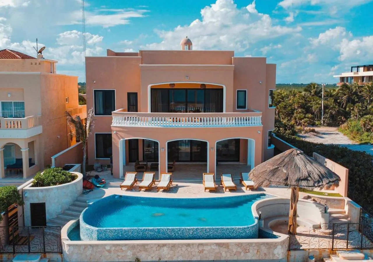 Hacienda Tankah Stunning Private Villa With 7 Bedrooms 8 Beds Pool And Personal Cook Luxury Exclusivity And Comfort For Groups And Families Of Up To 14 Guests In A Paradise By The Sea Tulum 0*,  Mexico
